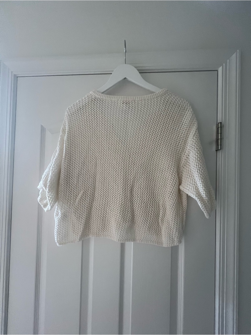 l*space Cream Cropped Knit Button-Front Top - Picture 2 of 3